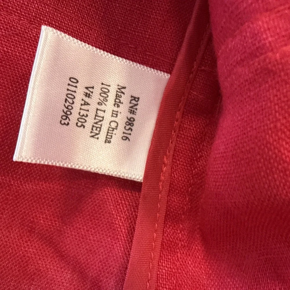 Vintage Coldwater Creek 100% Linen Button Front‎ Jacket P14 NWT Red $70